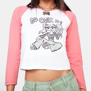 NWT Dolls Kill Delia’s SCOPE THE SLOPES “So Over It” Graphic Tee